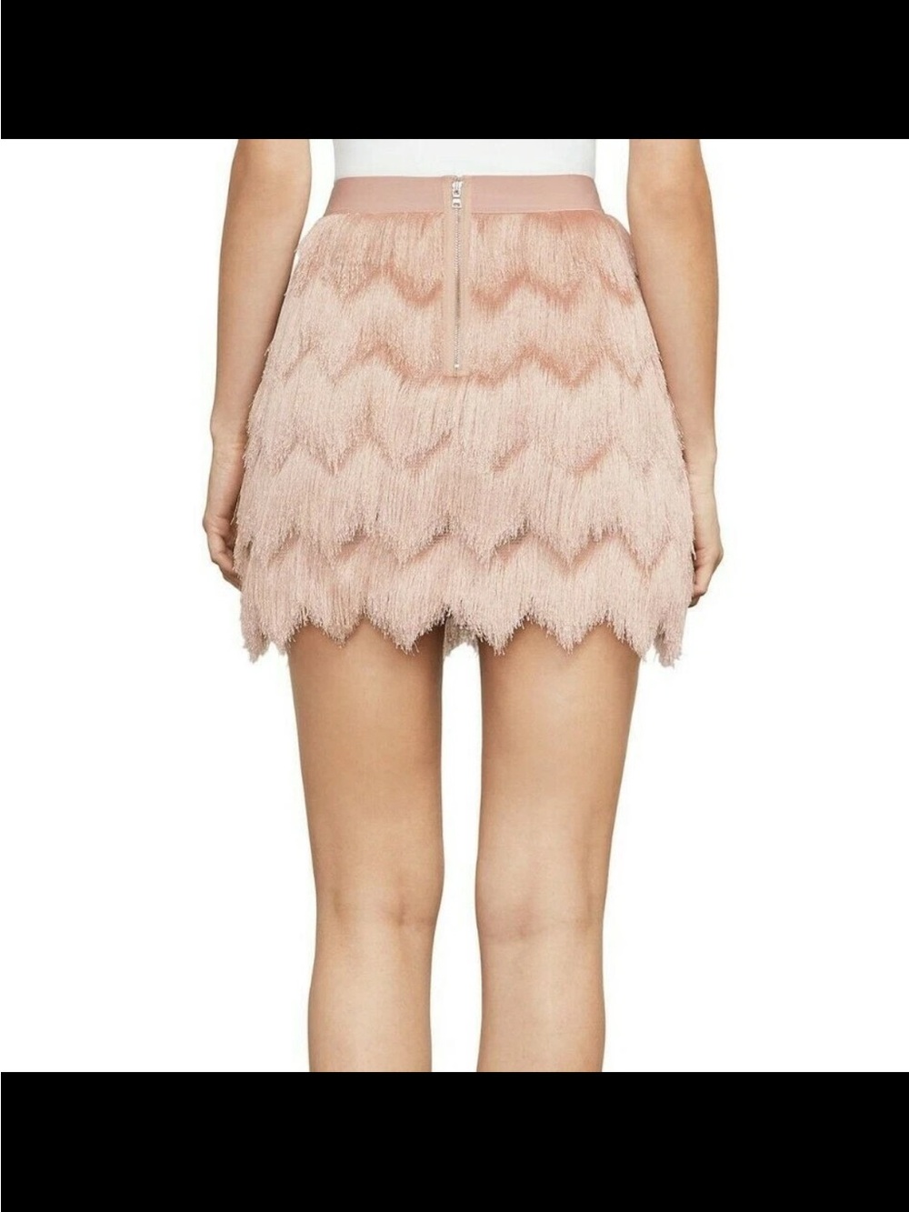 BCBGMAXAZRIA Modie Crochet Fringe Mini Skirt - Picture 2 of 9